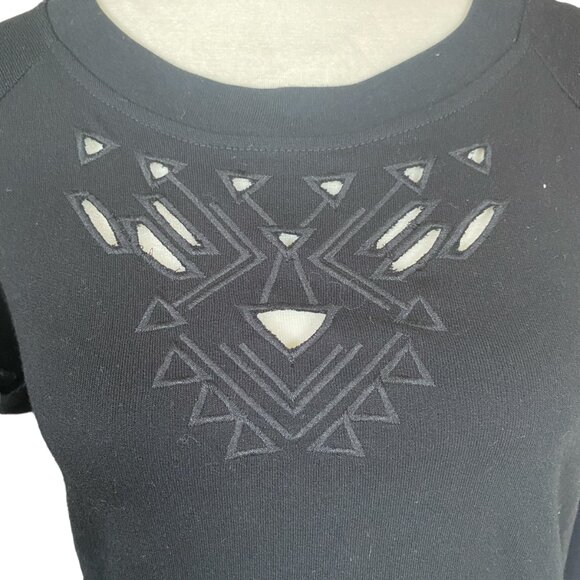 Converse One Star women's medium black short sleeve stretchy pullover top casual - Picture 5 of 10